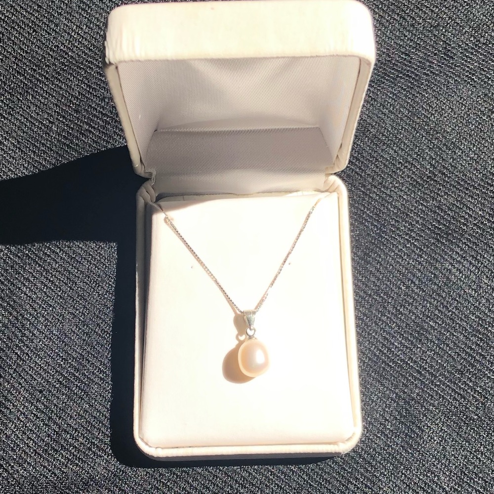 NEW Sterlng Silver Genuine Cultured Pearl Necklace